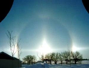 Sun Halo at Winter Solstace